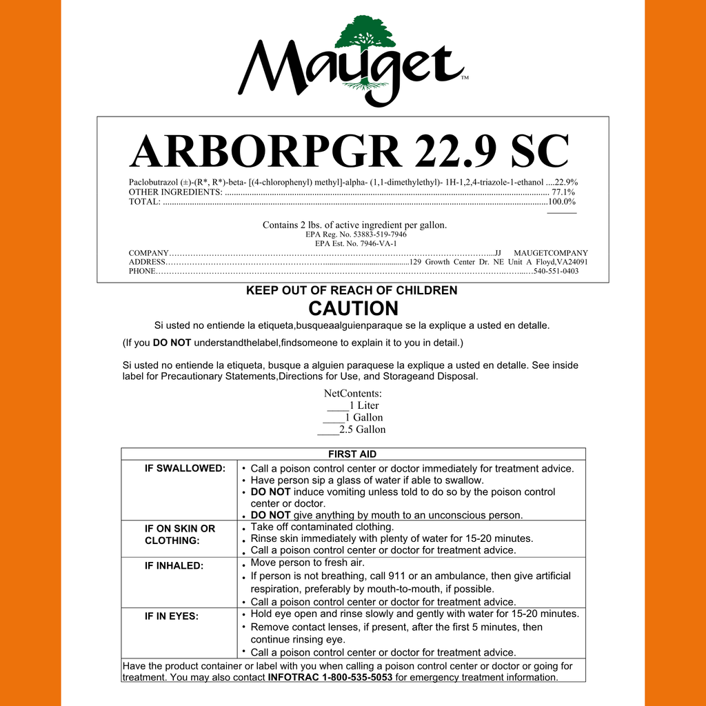 ArborPGR - Paclobutrazol Plant Growth Regulator for Trees & Turf