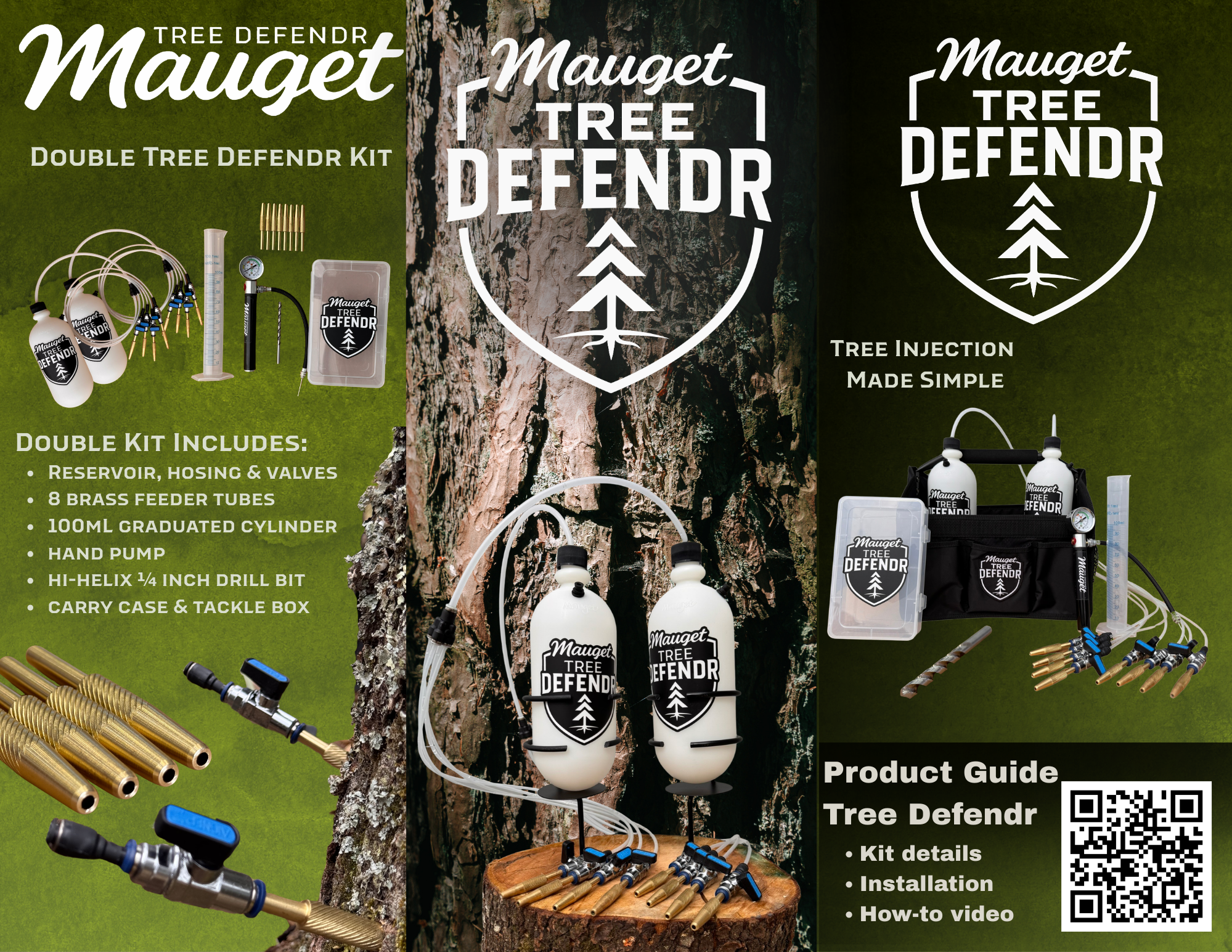 Tree Defendr Double Bottle Kit - Professional Trunk Injection